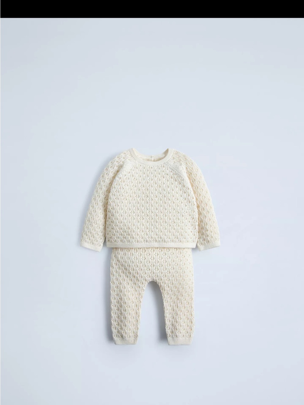 Zara baby Cream Knit Two-Piece Set